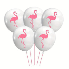 10pc Hawaiian Party Summer Beach Theme Balloons Monstera Palm Leaves