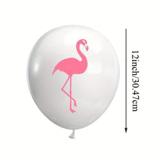 10pc Hawaiian Party Summer Beach Theme Balloons Monstera Palm Leaves