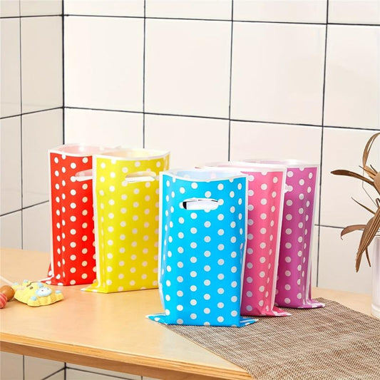 50pcs Polka Dot Holiday Party Gift Bag Candy Plastic Bag Back Gift Bag