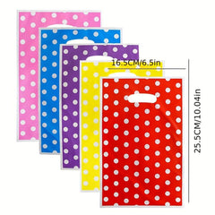 50pcs Polka Dot Holiday Party Gift Bag Candy Plastic Bag Back Gift Bag