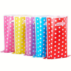 50pcs Polka Dot Holiday Party Gift Bag Candy Plastic Bag Back Gift Bag