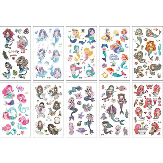 10 Sheets Kids Unicorn Temporary Tattoo Stickers