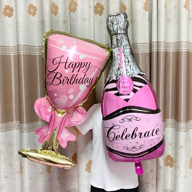 2pcs Champagne Glass Balloon Birthday Party Decoration