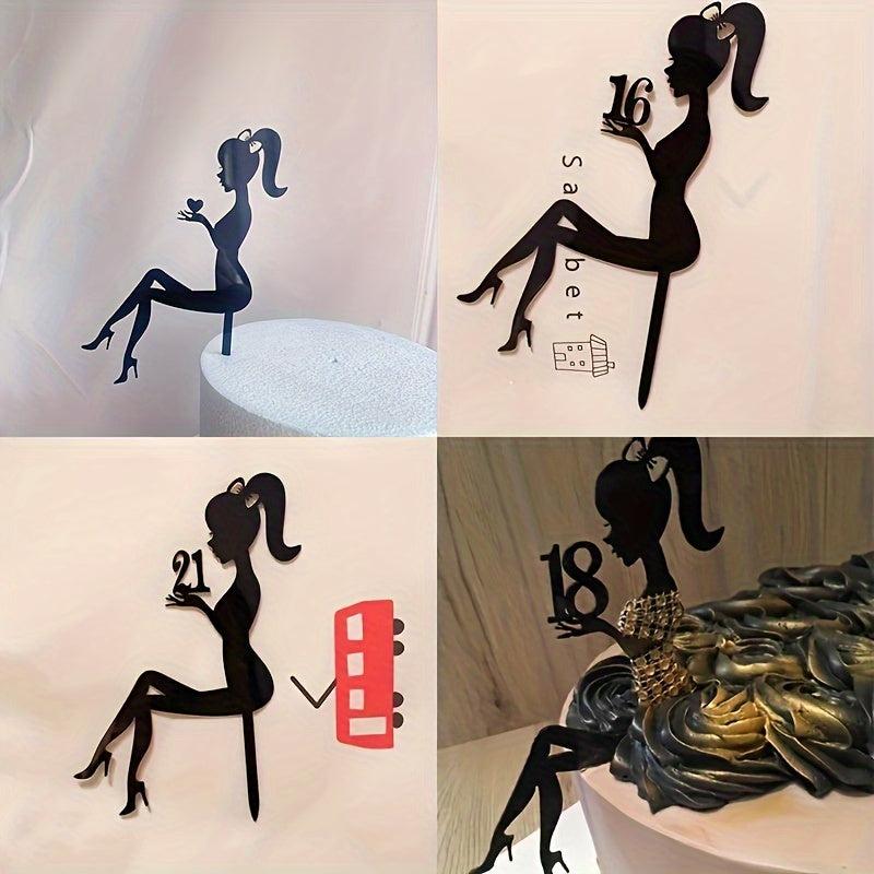 High Heels Happy Birthday Acrylic Cake Topper Wedding Cake Decorations