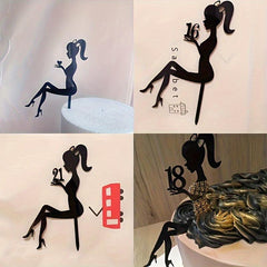 High Heels Happy Birthday Acrylic Cake Topper Wedding Cake Decorations