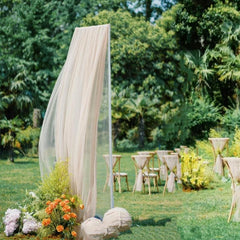 Champagne Chiffon Fabric 500x160x2cm for Wedding Decor