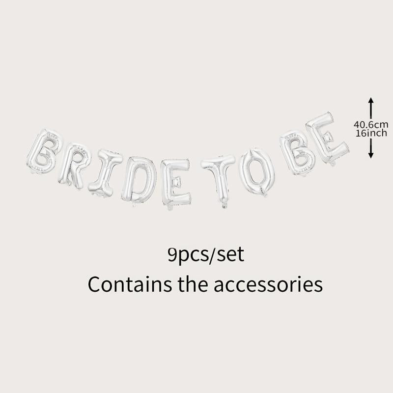 9pcs Bride To Be Balloon Combination Hen Party Decor Balloons Supplies