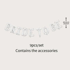 9pcs Bride To Be Balloon Combination Hen Party Decor Balloons Supplies