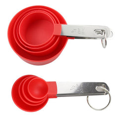 8pcs Stainless Steel Measuring Spoon and Cup Set with Scale for Baking