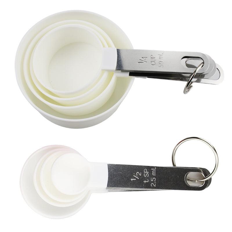 8pcs Stainless Steel Measuring Spoon and Cup Set with Scale for Baking