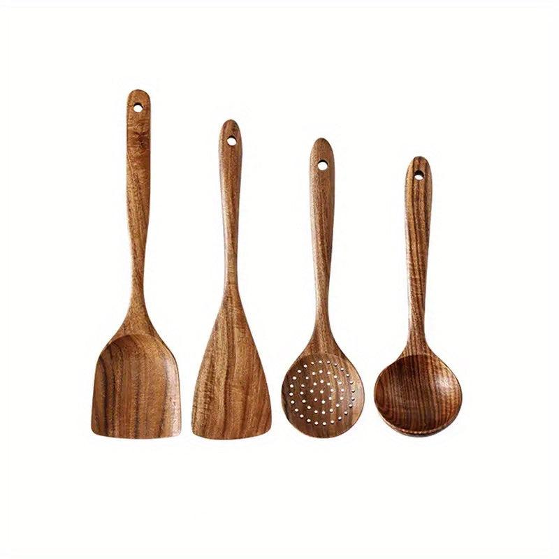 Wooden Utensil Set 11pcs For Cooking Safety Non Stick Utensils Set
