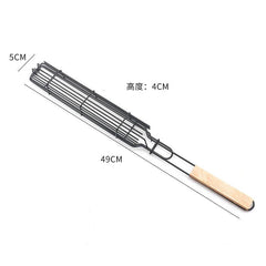 2pcs BBQ Grilling Basket Charcoal Grill Portable Nonstick R