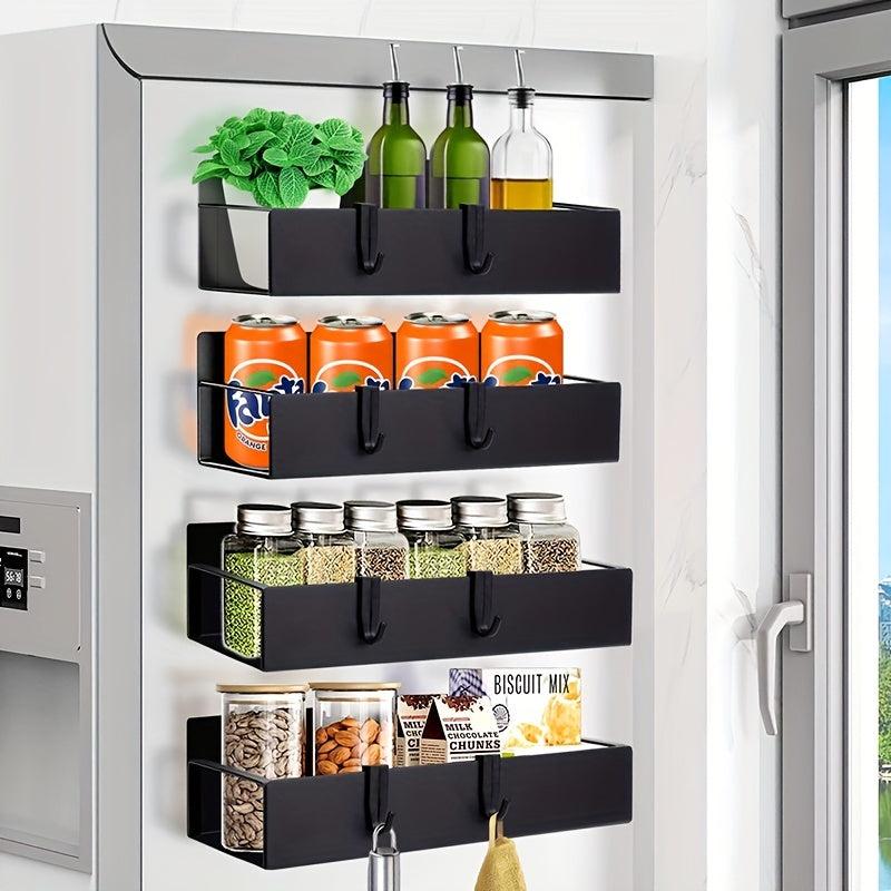Magnetic Seasoning Rack 2 Models + 2 Hooks Refrigerator Organizer