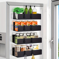 Magnetic Seasoning Rack 2 Models + 2 Hooks Refrigerator Organizer