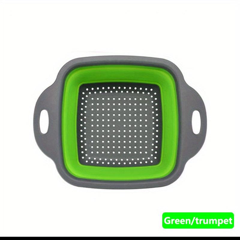 Silicone Kitchen Drain Basket, Retractable Fruit & Vegetable Washing Basket