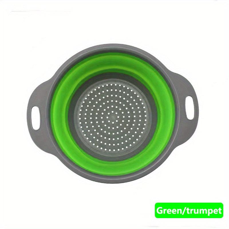 Silicone Kitchen Drain Basket, Retractable Fruit & Vegetable Washing Basket