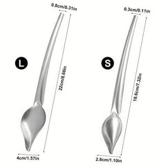 2pcs Stainless Steel Drizzle Spoon Decorating Spoons Reusable Pencil Spoon