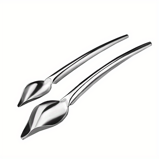 2pcs Stainless Steel Drizzle Spoon Decorating Spoons Reusable Pencil Spoon