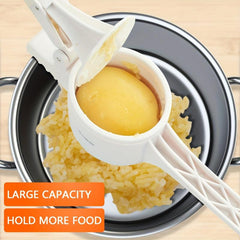Potato Ricer and Masher with Handle - Manual Vegetable Crusher for Kitchen