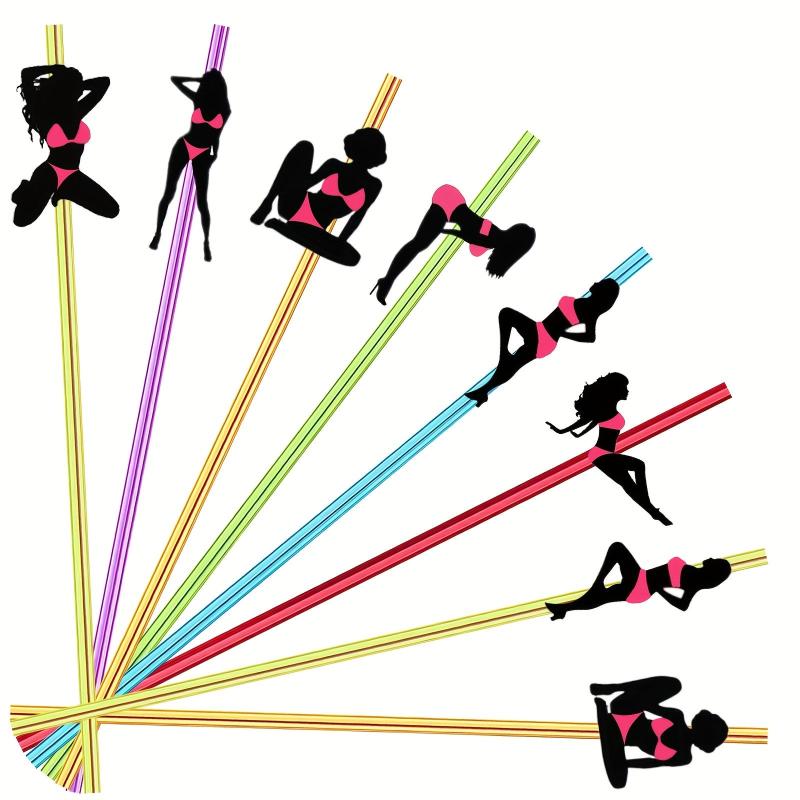 6pcs Bachelorette Theme Reusable Straw Set with Brush