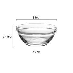 12 Clear Plastic Soy Sauce Dipping Bowls 3 Inches