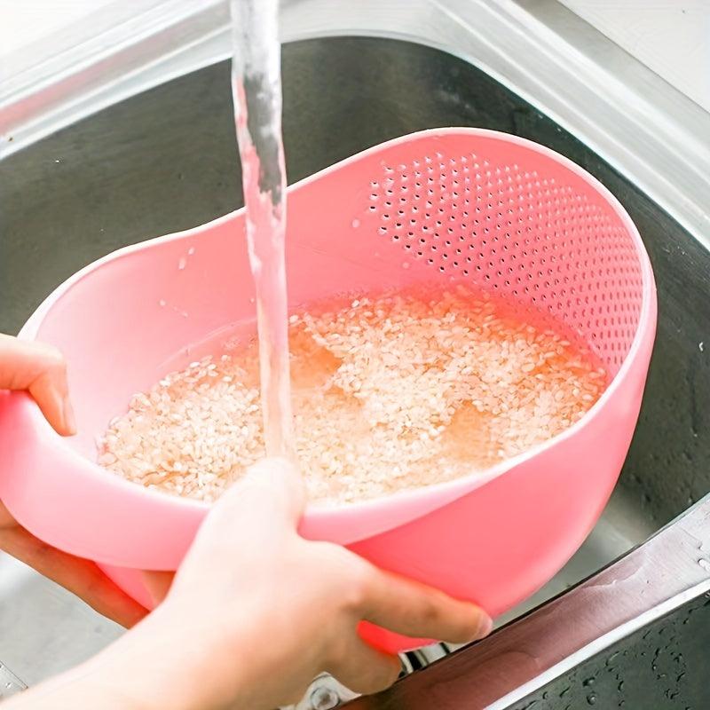 Rice Washing Drain Basket Plastic Colander Household Kit