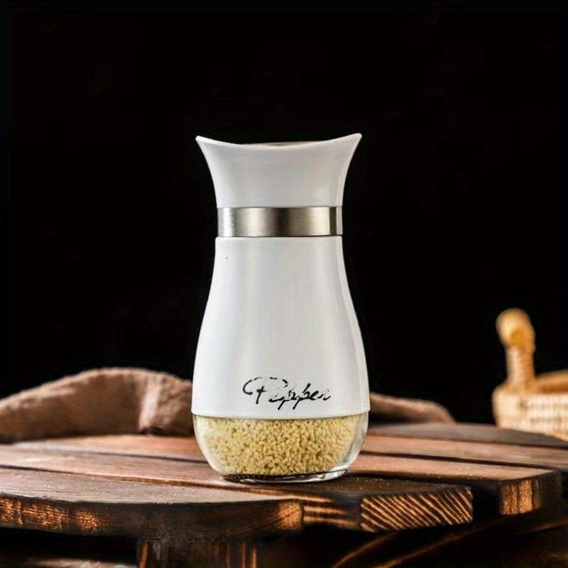 2pcs Salt & Pepper Shakers Set Stainless Steel Lid Spice Container