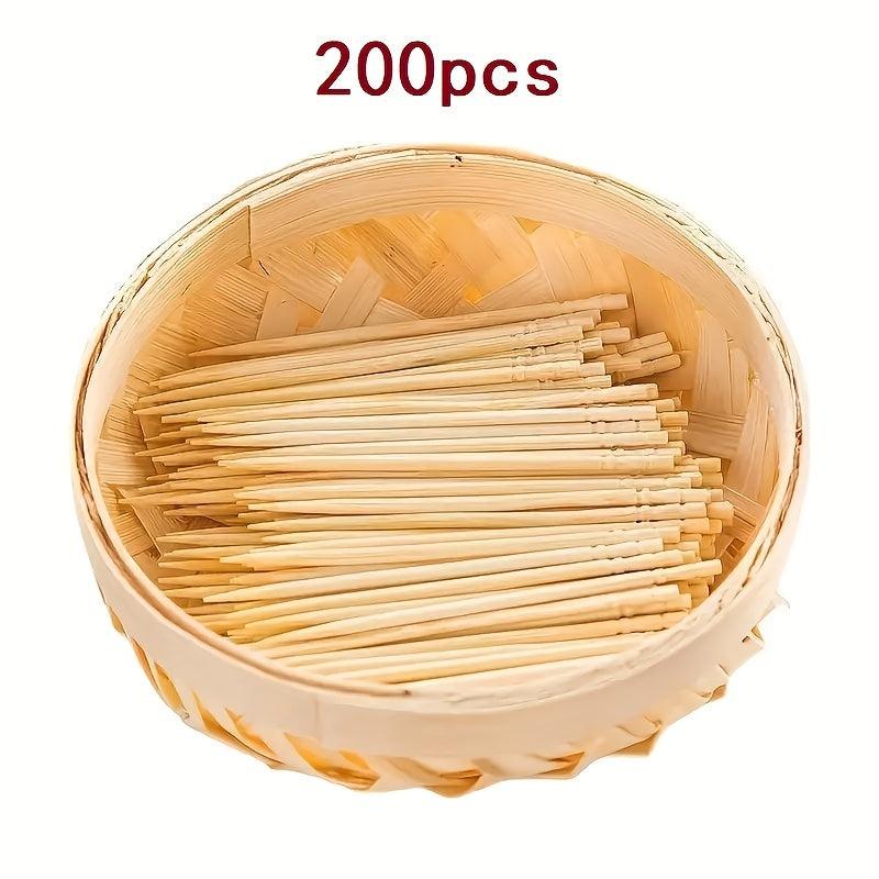 200pcs Bamboo Toothpicks for Home and Hotel Use