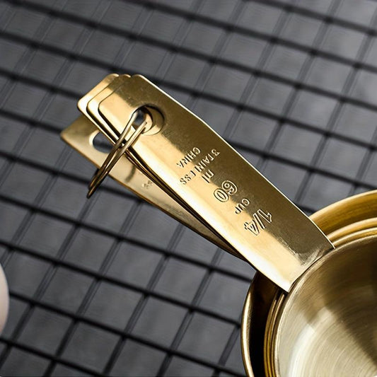 4pcs Stainless Steel Measuring Cups and Spoons Set