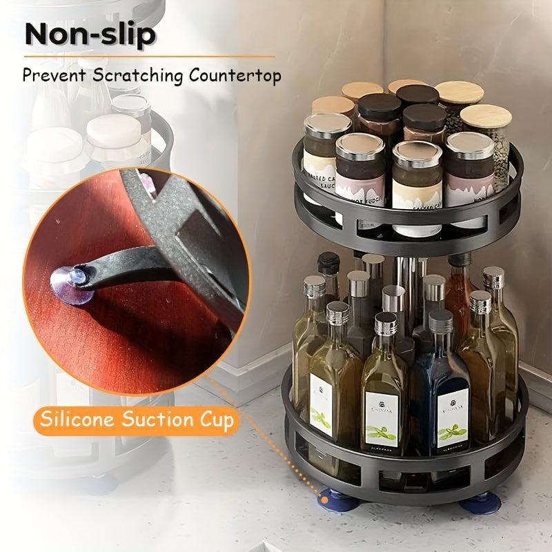 1pc Spice Spinner Spice Rack Organizer Tiered Spice Organizer