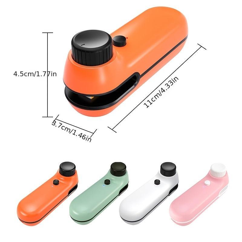 Portable Hand Pressure Sealer USB Rechargeable Double Use Sealing Opening