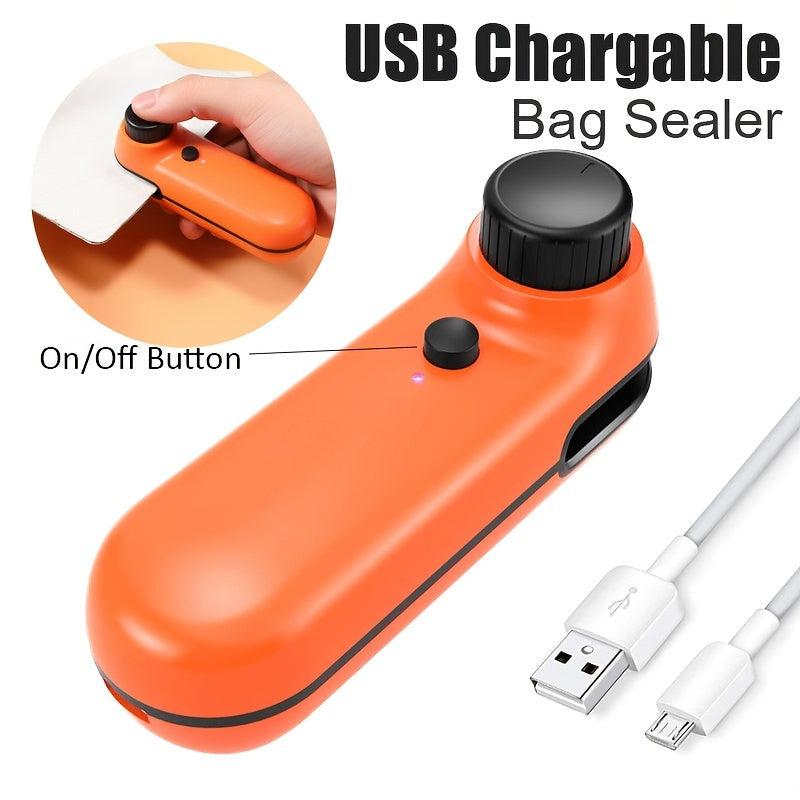 Portable Hand Pressure Sealer USB Rechargeable Double Use Sealing Opening