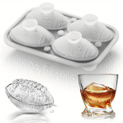 Football Ice Cube Mold Novelty Fun Shapes 5.59cm Round Sphere
