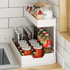 Pull Out Spice Rack Kitchen Organization Drawer