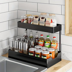 Pull Out Spice Rack Kitchen Organization Drawer