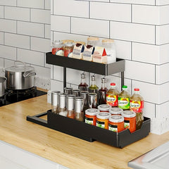 Pull Out Spice Rack Kitchen Organization Drawer