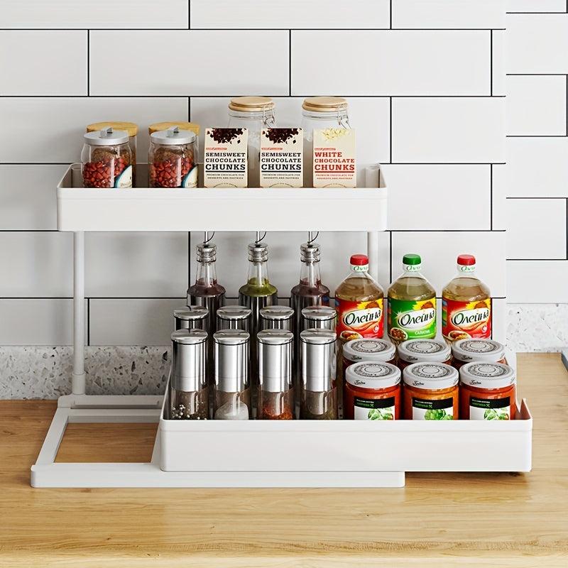 Pull Out Spice Rack Kitchen Organization Drawer