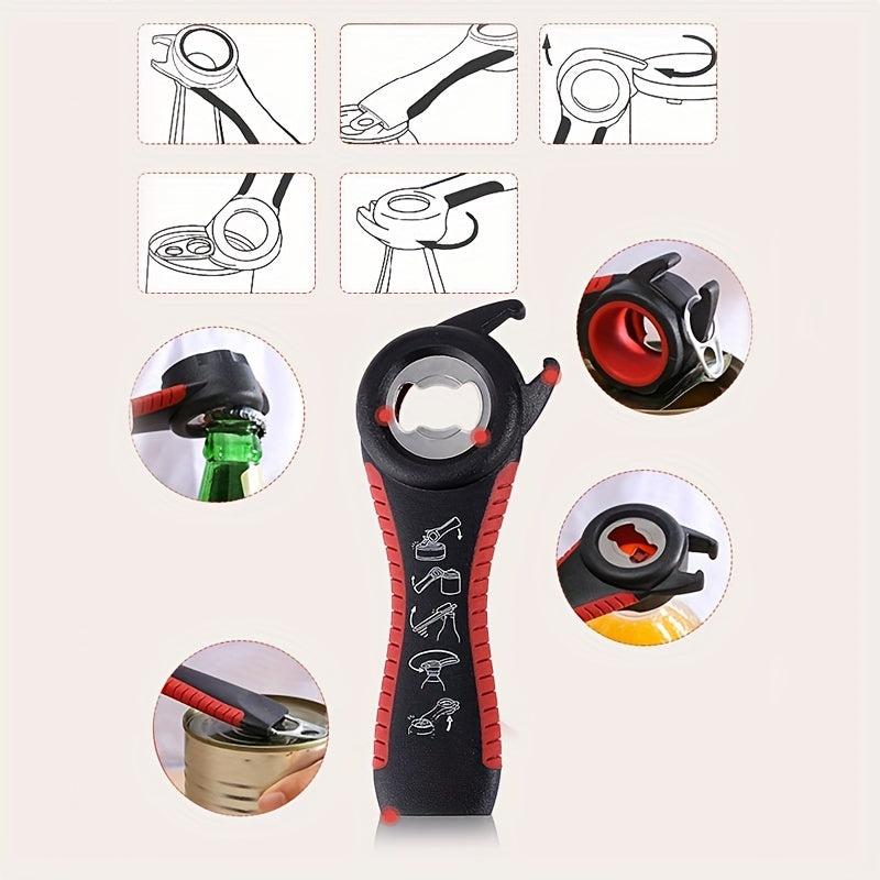 5in1 Bottle Jar Opener Anti Slip Lid Opener Tool