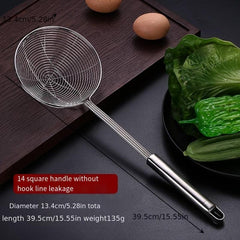 Stainless Steel Spider Strainer Double Ears Hanging Side Kitchen Accessory