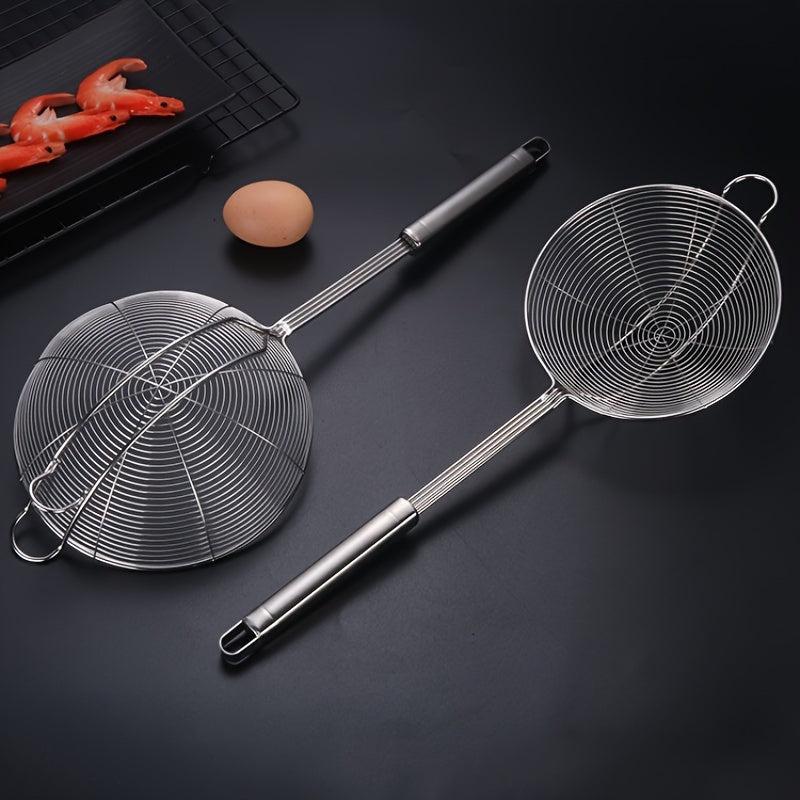 Stainless Steel Spider Strainer Double Ears Hanging Side Kitchen Accessory
