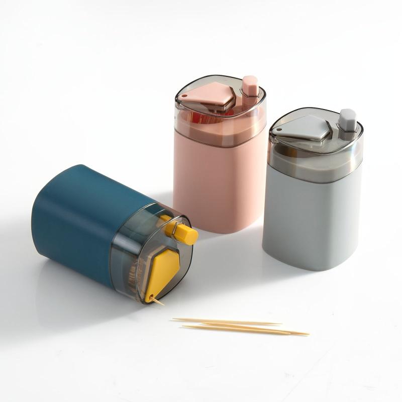 Automatic Pop-up Toothpick Box Portable Holder Press Type Cartridge