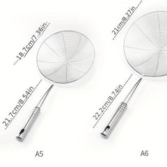Stainless Steel Wire Skimmer Spoon Strainer Ladle with Handle
