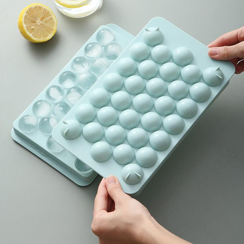 Ball Shape Ice Cube Mold Plastic Ice Cube Tray Multifunctional Household