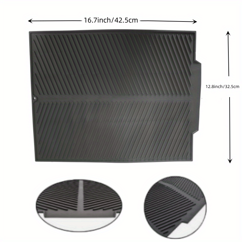 Silicone Dish Drying Mat Easy Clean Reusable Sink Mat Heat Resist