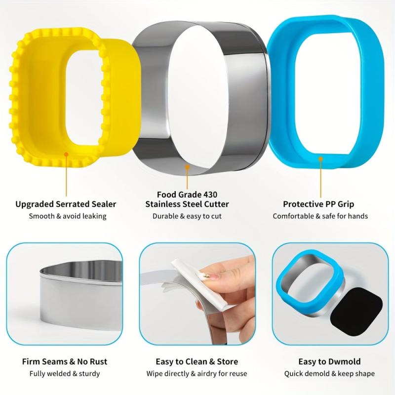 Sandwich Cutter And Sealer Set Bread Decruster DIY Cookie Cutters Kitchen