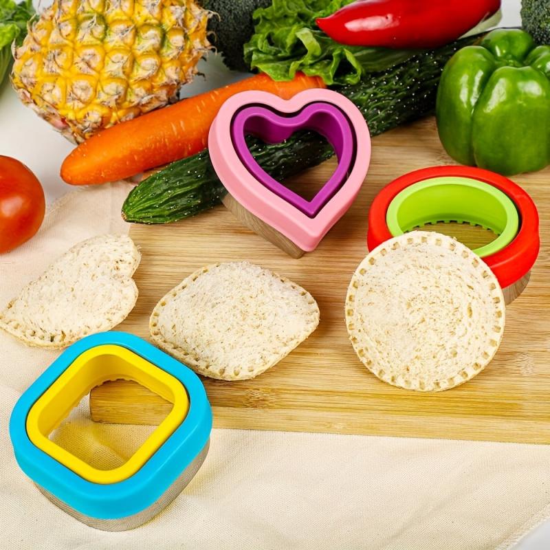 Sandwich Cutter And Sealer Set Bread Decruster DIY Cookie Cutters Kitchen
