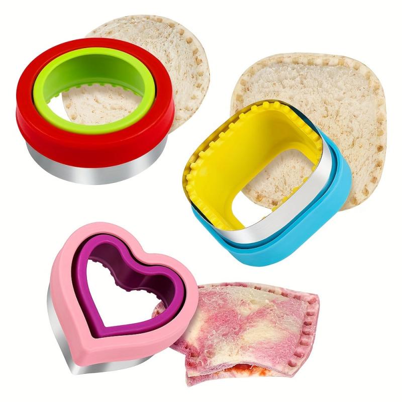 Sandwich Cutter And Sealer Set Bread Decruster DIY Cookie Cutters Kitchen
