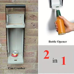 16 Oz Metal Can Crusher - Heavy Duty Wall Mounted Aluminum Crusher Tool