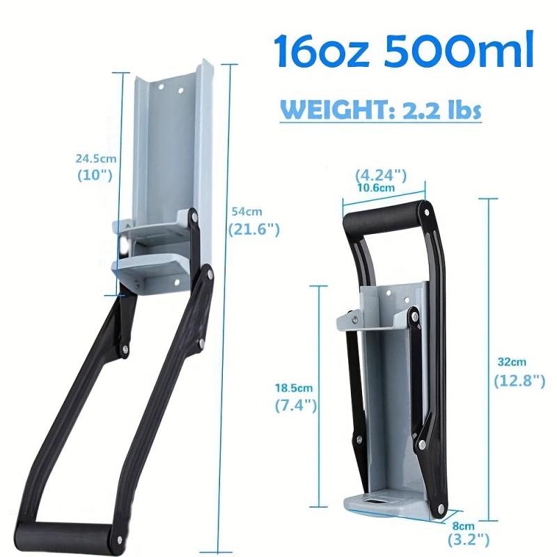 16 Oz Metal Can Crusher - Heavy Duty Wall Mounted Aluminum Crusher Tool
