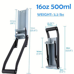 16 Oz Metal Can Crusher - Heavy Duty Wall Mounted Aluminum Crusher Tool